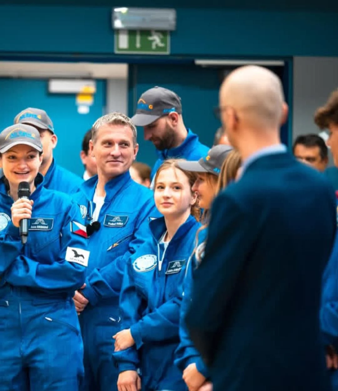 Alžběta Jandačková na vyhlášení posádky Zero-G