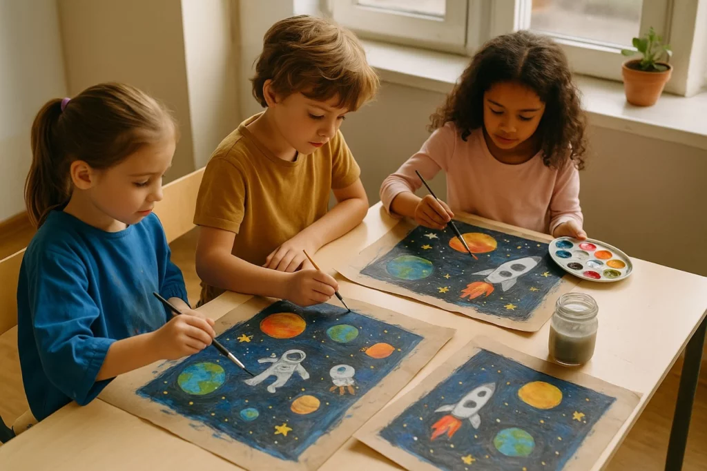 Děti malují vesmír
