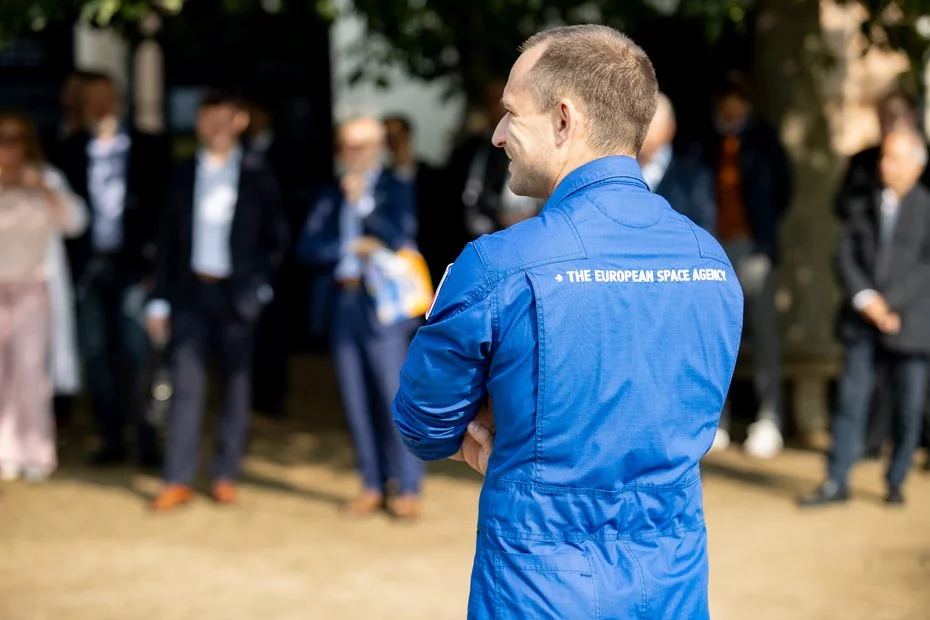 Český astronaut Aleš Svoboda na zahájení výstavy