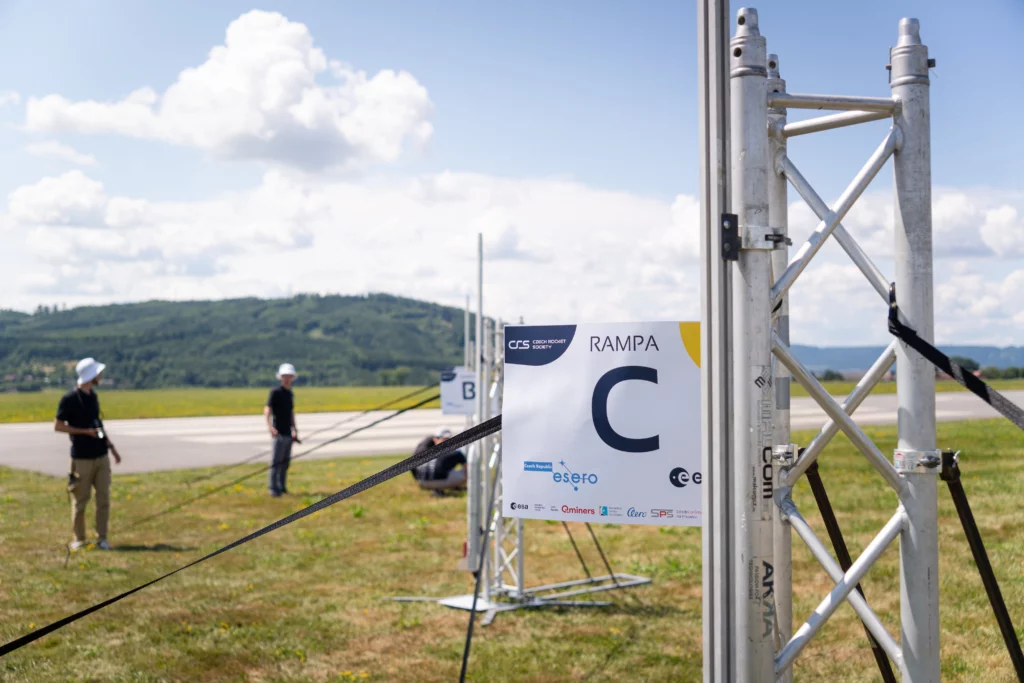 Startovací rampa na Czech Rocket Challange 2025