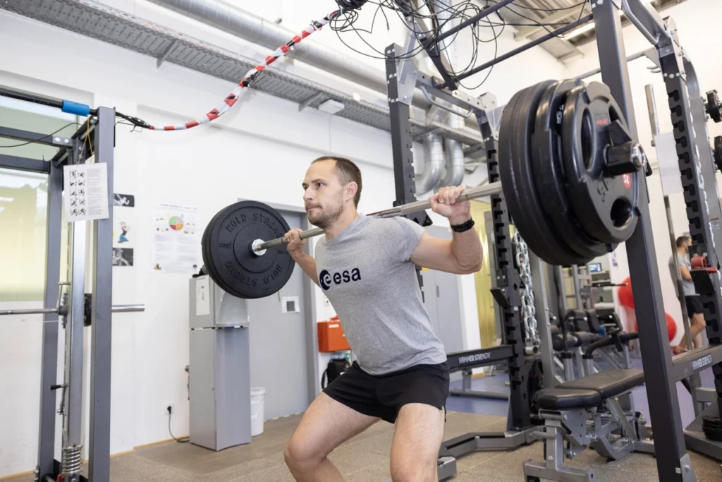 Tréning fyzické zdatnosti, foto kredit ESA