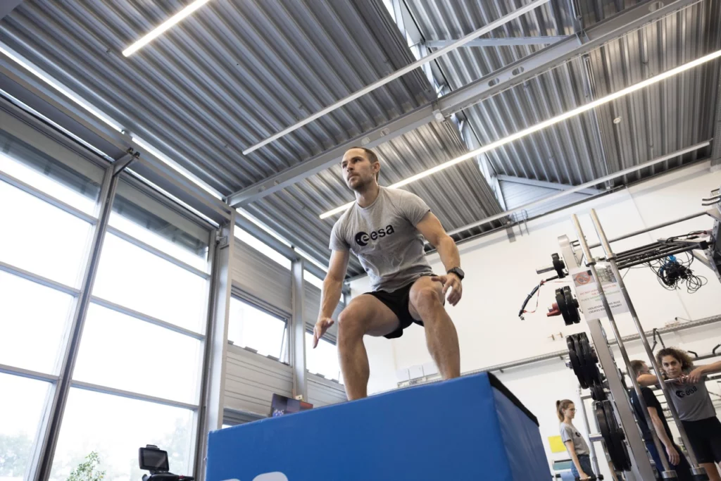 Tréning fyzické zdatnosti, foto kredit ESA